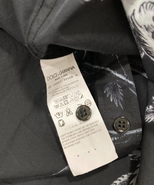 DOLCE & GABBANA（ドルチェ＆ガッバーナ）DOLCE & GABBANA (ドルチェ＆ガッバーナ) 総柄シャツ ブラック サイズ:15の古着・服飾アイテム