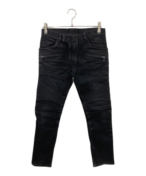 BALMAIN（バルマン）BALMAIN (バルマン) バイカーデニム ブラック サイズ:表記なしの古着・服飾アイテム