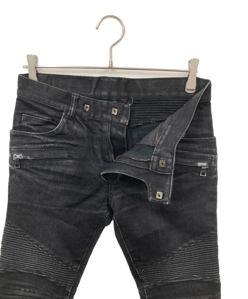 BALMAIN（バルマン）BALMAIN (バルマン) バイカーデニム ブラック サイズ:表記なしの古着・服飾アイテム