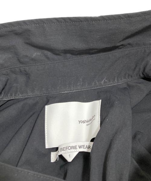 yoshio kubo（ヨシオクボ）yoshio kubo (ヨシオクボ) バインドナイロンシャツ ブラック サイズ:1の古着・服飾アイテム