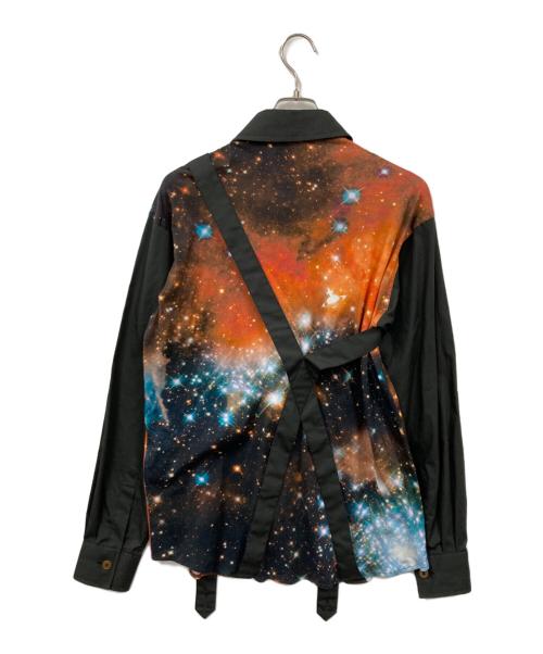 Vivienne Westwood（ヴィヴィアンウエストウッド）Vivienne Westwood (ヴィヴィアンウエストウッド) サスペンダーシャツ ブラック×オレンジ サイズ:44の古着・服飾アイテム