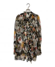 DOLCE & GABBANA（ドルチェ＆ガッバーナ）の古着「シフォンシャツ」｜ブラック