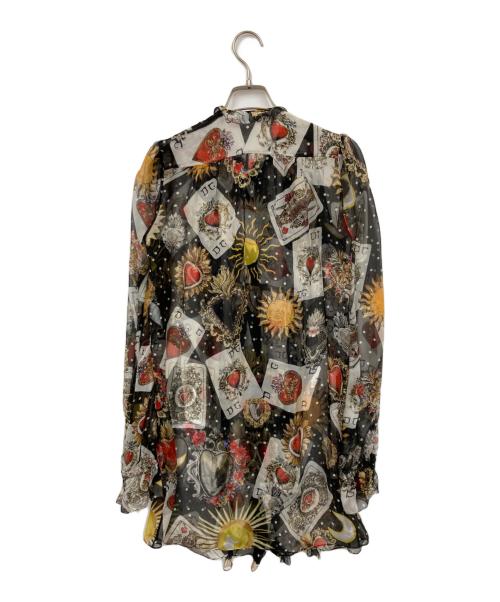 DOLCE & GABBANA（ドルチェ＆ガッバーナ）DOLCE & GABBANA (ドルチェ＆ガッバーナ) シフォンシャツ ブラック サイズ:36の古着・服飾アイテム