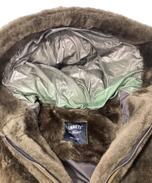 EMMETI（エンメティ）EMMETI (エンメティ) ムートンダウンジャケット グリーン サイズ:Lの古着・服飾アイテム