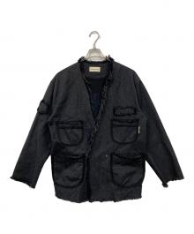 masterkey（マスターキー）の古着「ノーカラージャケット」｜ネイビー
