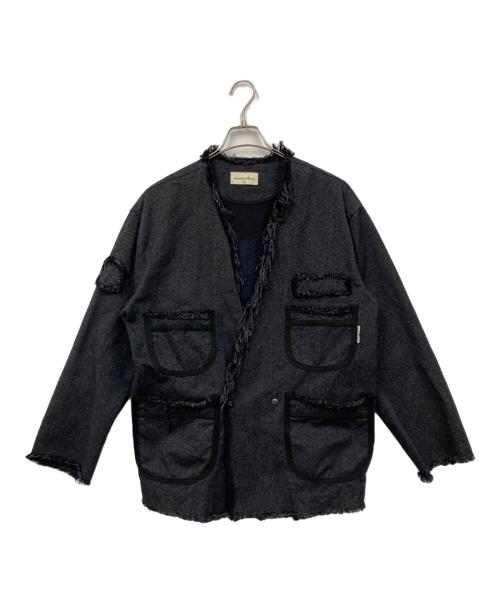 masterkey（マスターキー）masterkey (マスターキー) ノーカラージャケット ネイビー サイズ:1の古着・服飾アイテム