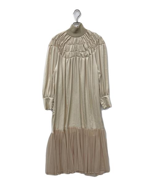 acka（エーシーケーエー）acka (エーシーケーエー) ワンピース ベージュ サイズ:1の古着・服飾アイテム