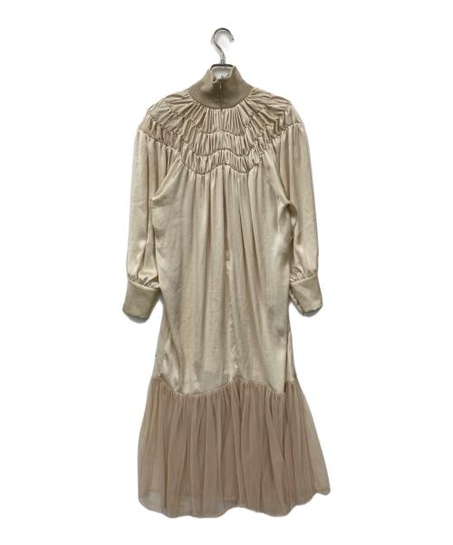 acka（エーシーケーエー）acka (エーシーケーエー) ワンピース ベージュ サイズ:1の古着・服飾アイテム