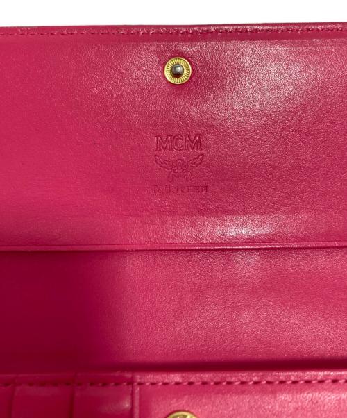 MCM（エムシーエム）MCM (エムシーエム) 長財布 ピンク×ブラウンの古着・服飾アイテム