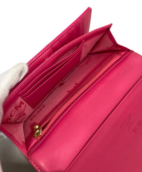 MCM（エムシーエム）MCM (エムシーエム) 長財布 ピンク×ブラウンの古着・服飾アイテム