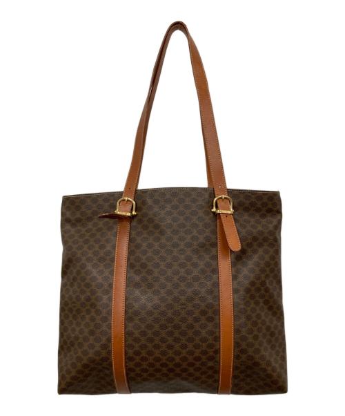 CELINE（セリーヌ）CELINE (セリーヌ) マカダム柄トートバッグ ブラウンの古着・服飾アイテム