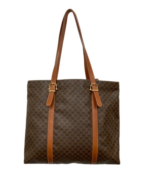 CELINE（セリーヌ）CELINE (セリーヌ) マカダム柄トートバッグ ブラウンの古着・服飾アイテム