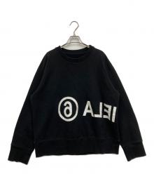 MM6 Maison Margiela（エムエムシックスメゾンマルジェラ）の古着「ロゴ ワイド スウェット」｜ブラック