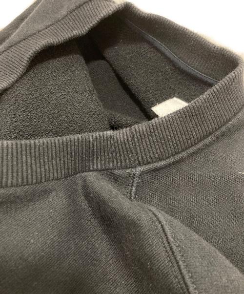 MM6 Maison Margiela（エムエムシックスメゾンマルジェラ）MM6 Maison Margiela (エムエムシックスメゾンマルジェラ) ロゴ ワイド スウェット ブラック サイズ:XSの古着・服飾アイテム