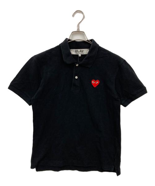 PLAY COMME des GARCONS（プレイコムデギャルソン）PLAY COMME des GARCONS (プレイコムデギャルソン) ポロシャツ ブラック サイズ:Mの古着・服飾アイテム