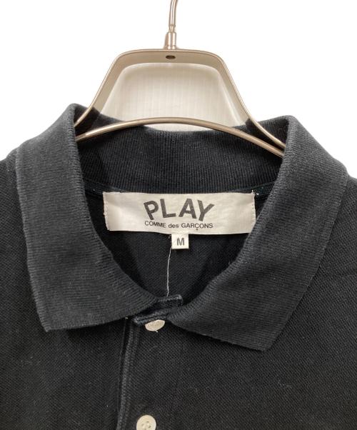 PLAY COMME des GARCONS（プレイコムデギャルソン）PLAY COMME des GARCONS (プレイコムデギャルソン) ポロシャツ ブラック サイズ:Mの古着・服飾アイテム