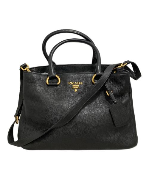 PRADA（プラダ）PRADA (プラダ) 2wayハンドバッグ ブラックの古着・服飾アイテム