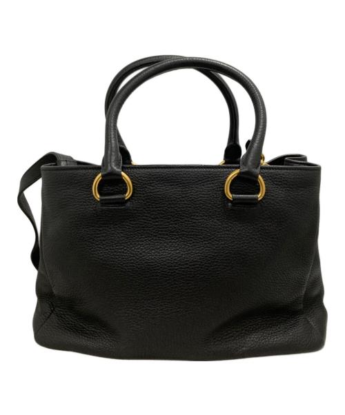 PRADA（プラダ）PRADA (プラダ) 2wayハンドバッグ ブラックの古着・服飾アイテム