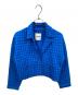 Sandro（サンドロ）の古着「クロップドツイードジャケット」｜ブルー