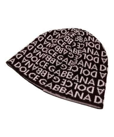 Dolce & Gabbana ニット帽 Uサイズ 黒/白 中古・古着通販】DOLCE & GABBANA (ドルチェ＆ガッバーナ) ニット帽