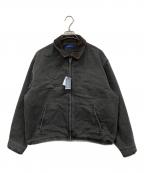 ）の古着「中綿クラッシュドチノジップブルゾン」｜グレー
