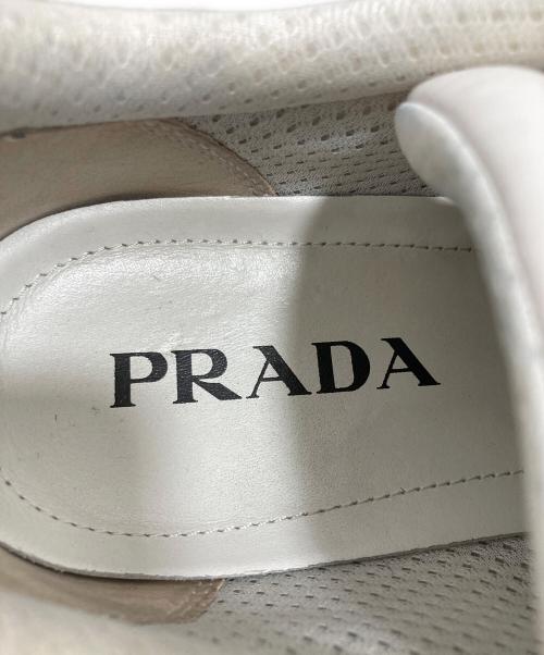 PRADA（プラダ）PRADA (プラダ) スニーカー ホワイト サイズ:71/2の古着・服飾アイテム