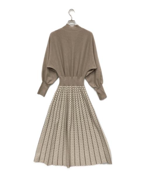 LAGUNA MOON（ラグナムーン）LAGUNA MOON (ラグナムーン) ニットワンピース ベージュ サイズ:Mの古着・服飾アイテム