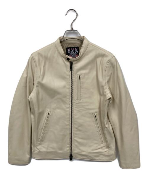 Psycho Bunny（サイコ バニー）Psycho Bunny (サイコ バニー) シープレザー トラッカージャケット ベージュ サイズ:Sの古着・服飾アイテム