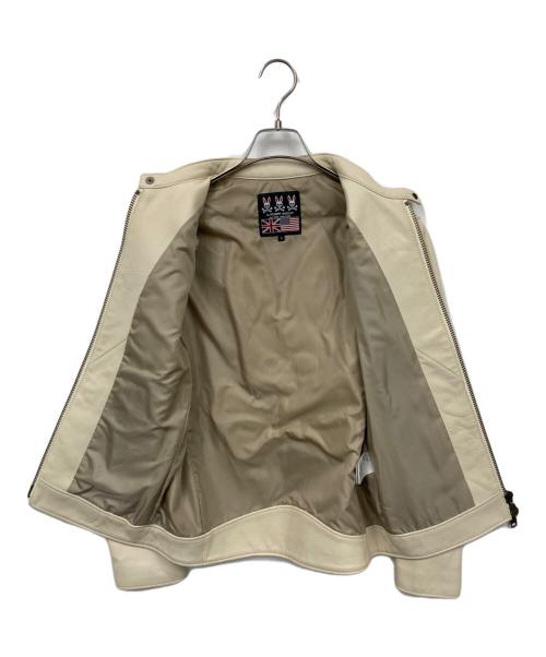 Psycho Bunny（サイコ バニー）Psycho Bunny (サイコ バニー) シープレザー トラッカージャケット ベージュ サイズ:Sの古着・服飾アイテム
