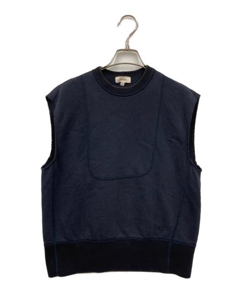 BLAMINK（ブラミンク）BLAMINK (ブラミンク) コットンクルーネックノースリーブ ネイビー サイズ:36の古着・服飾アイテム