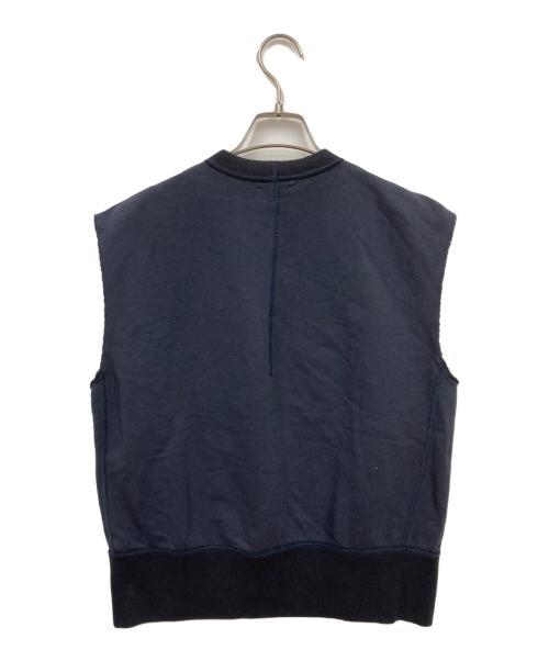 BLAMINK（ブラミンク）BLAMINK (ブラミンク) コットンクルーネックノースリーブ ネイビー サイズ:36の古着・服飾アイテム