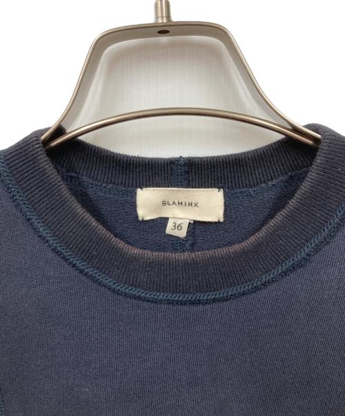BLAMINK（ブラミンク）BLAMINK (ブラミンク) コットンクルーネックノースリーブ ネイビー サイズ:36の古着・服飾アイテム