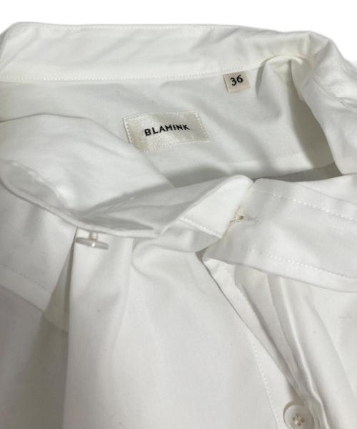 BLAMINK（ブラミンク）BLAMINK (ブラミンク) コットン バンドカラーシャツ ホワイト サイズ:36の古着・服飾アイテム