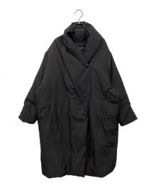 mizuiro-ind（ミズイロインド）の古着「ドレープライトダウンコート」｜ブラック