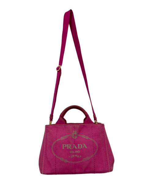 PRADA（プラダ）PRADA (プラダ) カナパ2wayミニトートバッグ ピンクの古着・服飾アイテム