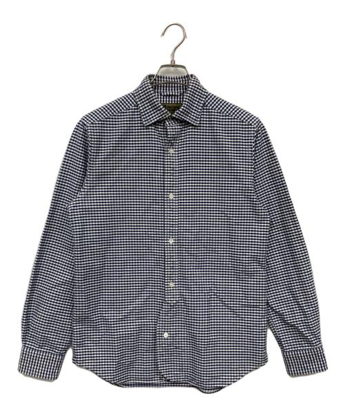 NIGEL CABOURN（ナイジェルケーボン）NIGEL CABOURN (ナイジェルケーボン) BRITISH OFFICERS SHIRT ホワイト×ネイビー サイズ:48の古着・服飾アイテム