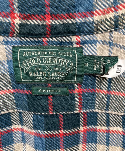 POLO COUNTRY（ポロカントリー）POLO COUNTRY (ポロカントリー) ネルシャツ グリーン サイズ:Mの古着・服飾アイテム