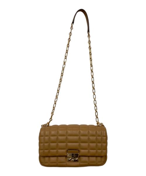 MICHAEL KORS（マイケル・コース）MICHAEL KORS (マイケル・コース) トライベッカチェーンショルダーバッグ ベージュの古着・服飾アイテム