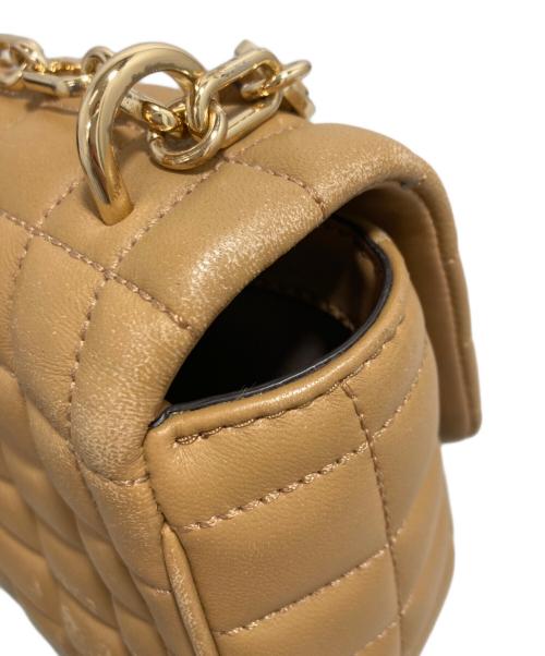 MICHAEL KORS（マイケル・コース）MICHAEL KORS (マイケル・コース) トライベッカチェーンショルダーバッグ ベージュの古着・服飾アイテム