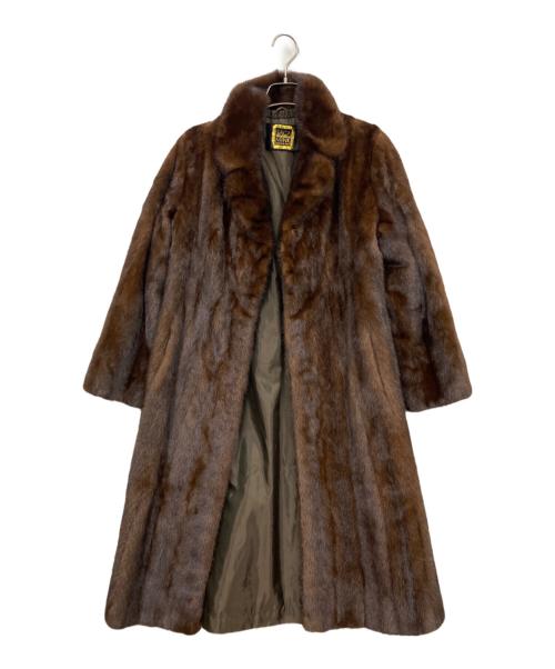 SAGA MINK（サガミンク）SAGA MINK (サガミンク) 毛皮ロングコート ブラウン サイズ:11の古着・服飾アイテム