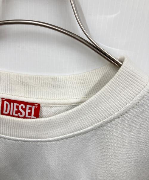 DIESEL（ディーゼル）DIESEL (ディーゼル) エンボスロゴスウェット ホワイト サイズ:Lの古着・服飾アイテム