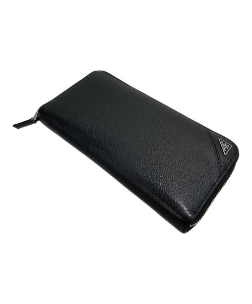 PRADA（プラダ）PRADA (プラダ) ラウンドファスナー財布 ブラックの古着・服飾アイテム