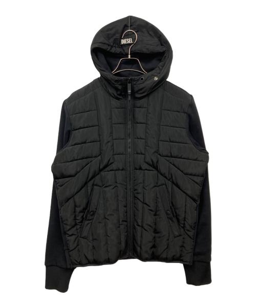 DIESEL（ディーゼル）DIESEL (ディーゼル) 切替パーカー ブラック サイズ:Mの古着・服飾アイテム