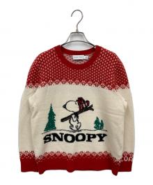 COACH×PEANUTS（コーチ×ピーナッツ）の古着「ニット」｜レッド×ベージュ