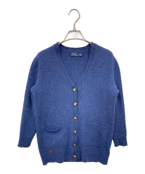 POLO RALPH LAUREN（ポロ・ラルフローレン）POLO RALPH LAUREN (ポロ・ラルフローレン) カシミヤ混カーディガン ネイビー サイズ:XSの古着・服飾アイテム