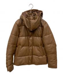 glamb（グラム）の古着「ラムレザー中綿ジャケット」｜ブラウン