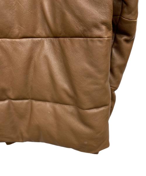 glamb（グラム）glamb (グラム) ラムレザー中綿ジャケット ブラウン サイズ:2の古着・服飾アイテム