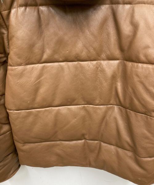 glamb（グラム）glamb (グラム) ラムレザー中綿ジャケット ブラウン サイズ:2の古着・服飾アイテム