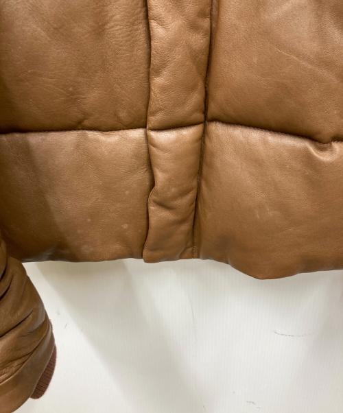glamb（グラム）glamb (グラム) ラムレザー中綿ジャケット ブラウン サイズ:2の古着・服飾アイテム