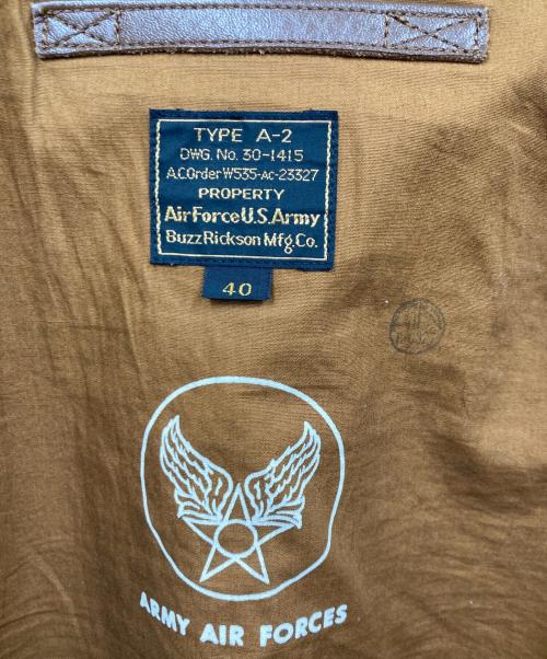 BUZZ RICKSON'S（バズリクソンズ）Buzz Rickson's (バズリクソンズ) A-2 レザージャケット ブラウン サイズ:40の古着・服飾アイテム